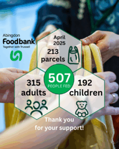 April 2025 stats at Abingdon Foodbank